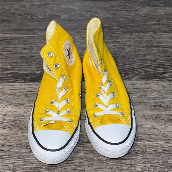 Converse Shoes - Converse Bright Yellow High-Top Sneakers Women’s US 7